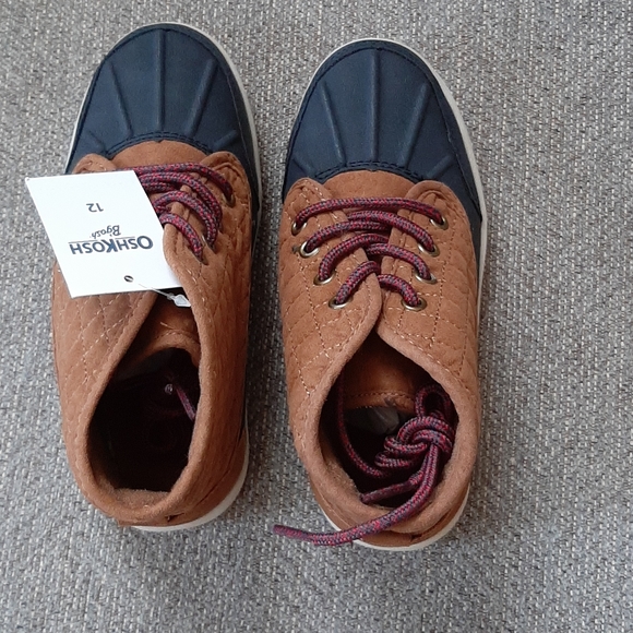 NIB Toddler Boys Brown & Navy Boots, Sz 12 Toddler - Picture 3 of 9